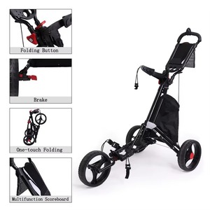 Carrito de Golf Plegable MATRIX X023 con Marco de Aluminio Ligero, 3 Ruedas, Capacidad de 20 kg, Precio al por Mayor - Product Image 6