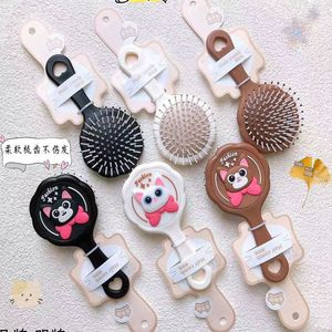 Colorful Mirror <b>Comb</b> Plastic Hairbrush With Cat Design For Blow Drying Straightening Home Use Large Size 15 20Cm - Product Image 3