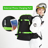 Sac à dos de Ski pour Snowboard 50l, sac de voyage à Air volant, casque, bottes de ski Alpine, vêtements, Port de chargement USB