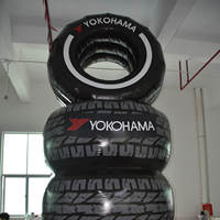 Custom Giant Inflatable Tyre Replica, Inflatable Tire Billboard for Auto Brand Promotion, Racing Event & Exhibition Advertising