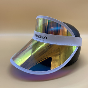 Fabricants Chapeau de soleil d'été en PVC unisexe avec visière <span class=keywords><strong>holographique</strong></span> et protection UV - Product Image 3