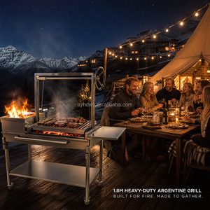 Stainless Steel Adjustable Portable Santa Maria &amp; <strong>Argentinian</strong> Style <strong>Grill</strong> for Camping and Outdoor Use - Product Image 5