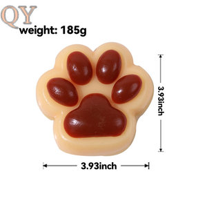 QY Juguete Squishy De Huella De Gato Antiestrés De Recuperación Lenta Con Textura Suave Tipo Barro De Chocolate - Product Image 4