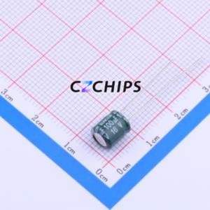 Condensateur électrolytique en aluminium à montage traversant 16ME100SZ, composant à montage traversant THT, D6.3xL7mm 100uF 20% 16V 120mA-100kHz - Product Image 1