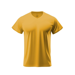 Meilleure vente 100% coton tricoté t-shirt pour hommes conception personnalisée couleur unie grande taille décontracté élégant tricoté t-shirt pour hommes - Product Image 5