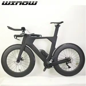 Venta al por mayor marco de bicicleta gira-WINOWSPORTS completa TT bicicleta 22S completa bicicleta TT 700C Tiempo de prueba de triatlón t800 de fibra de carbono completa disco Marco por DPD envío