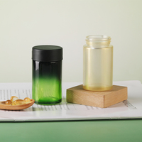 Flacon en verre hermétique rond de 120 ml pour suppléments, avec couvercle à vis CRC, pour gommes capillaires à couleur dégradée personnalisée