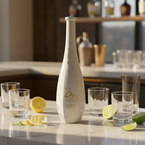 Botellas de Licor de Vidrio <span class=keywords><strong>Blanco</strong></span> Esmaltado, Altas y Delgadas, de 700/750 ml, con Logotipo Personalizado para <span class=keywords><strong>Tequila</strong></span>, Vodka, Whisky y Licores, Más Vendidas - Product Image 1