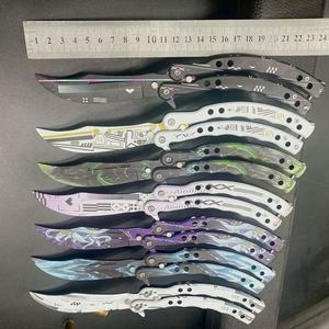 Couteau pliant en acier pour la pratique LC Outils d'entraînement aux papillons Impression 3D Flyer papillon en stock <span class=keywords><strong>Balisong</strong></span> - Product Image 5