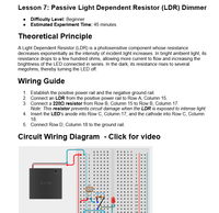 Kit de variateur de lumière à photorésistance LDR personnalisé, capteur de lumière, kit de circuit électronique pour veilleuse passive automatique, pour étudiants et amateurs de bricolage