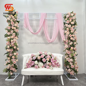 SMOOTH - Guirnalda de Rosas Artificiales de Seda con Diseño Asimétrico, Decoración para Bodas y Navidad, 80 cm/120 cm - Product Image 5