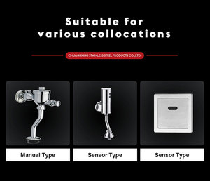 Lüks banyo duvarına monte erkek pisuar paslanmaz çelik pisuar kamu projesi için - Product Image 6