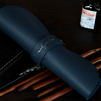 Étui à stylos en cuir fait main pour calligraphie, pochette portable à 5 et 10 emplacements, étui à stylos vintage en feutre et cuir