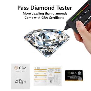 1 karat 2 karat Aksesori Proposal perhiasan halus pria wanita jari janji 925 perak murni cincin pernikahan Moissanite - Product Image 6