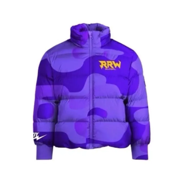 DiZNEW Customized Winter Warm Puffer Down Jacket Long Sleeve Hooded Zipper Warm Puff Jackets