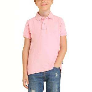 Polo en coton pour enfants toutes saisons, tissu de poids moyen, polyvalent pour superposer toute l'année, uniforme scolaire ou tenue décontractée, coupe constante - Product Image 4