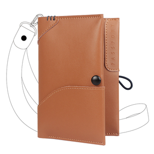 Mejor Venta caliente de viaje en familia PU Cartera de cuero genuino de boleto sostenedor del pasaporte - Product Image 4