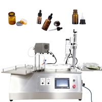 Machine de remplissage et de scellage d'eau liquide semi-automatique Petite machine d'emballage et de remplissage cosmétique d'huile essentielle de bouteille d'aérosol