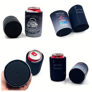 Funda de neopreno de 5 mm para latas con base adhesiva, soporte para bebidas de 12 oz imprimible por sublimación, venta al por mayor - Product Image 1