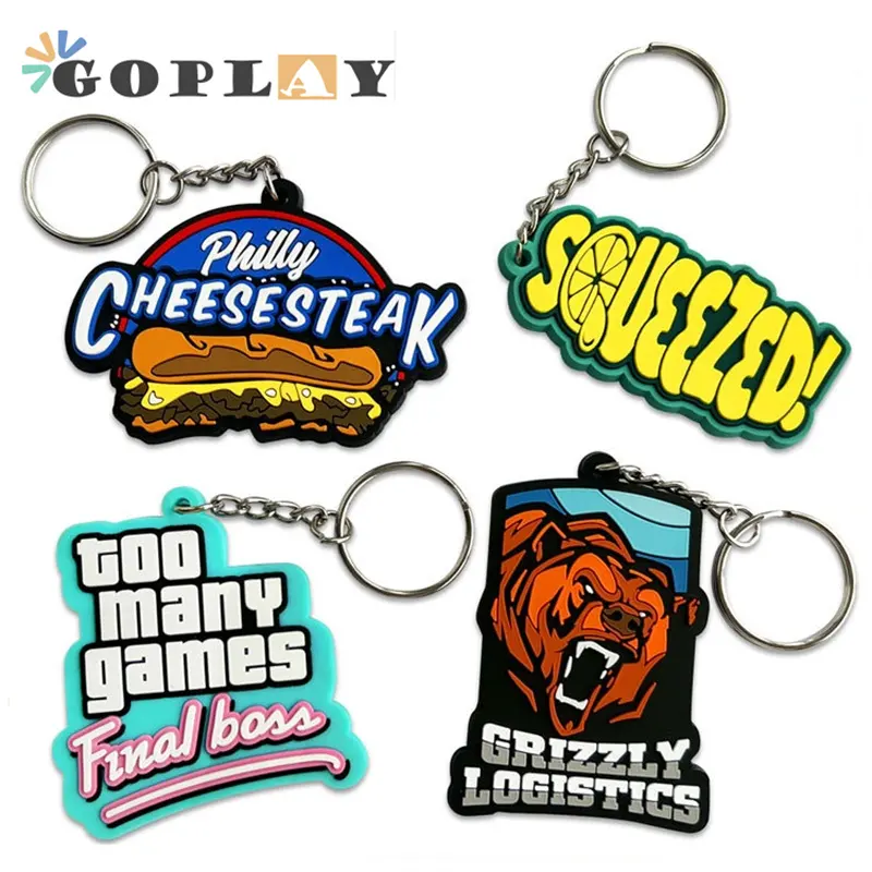 Cheap Soft Rubber Personalizar Bike Brindes Promocionais Custom Fashionable Cartoon Borracha chaveiro Pvc Plastic Key Rings Connector