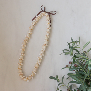 Customized Natural Hawaiian Lei Kuikui <strong>Nut</strong> Cowrie Shell Ring <strong>Necklace</strong> Summer Beach Jewelry Beach Wedding Holidays Jewelry Gift - Product Image 4