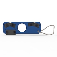 Mini aiguiseur de couteaux de cuisine et de poche multifonctionnel portable en alliage d'aluminium et carbure, multi-grains, pour extérieur