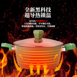 Shan Zu Non-Stick <b>Soup</b> <b>Pot</b> 410 Stainless Steel Five-Layer Bottom Induction Gas Compatible Multi-Functional Cooking <b>Pot</b> - Product Image 1