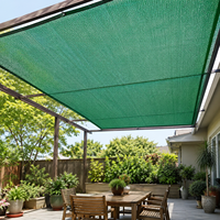 Toile d'ombrage verte en HDPE à bords renforcés, œillets métalliques durables, résistante aux UV, tricotée chaîne, pour couverture extérieure de patio, pergola, jardin
