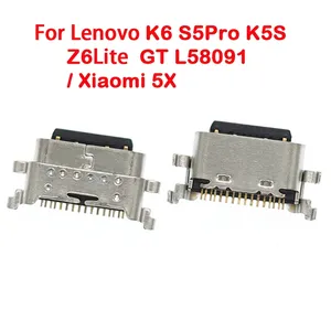 Xiaomi 5X 용 USB 타입 C 커넥터 Lenovo K6 K5S S5 Pro GT / Z5 Z6 Lite USB 전원 충전 도크 충전 소켓 포트 잭 플러그
