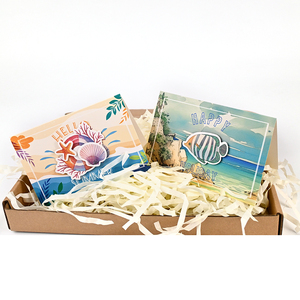 Invitations personnalisées à thème de vacances Sea Life Kit de cartes de voeux autocollants enfants été plage fête carte de remerciement avec enveloppes - Product Image 2