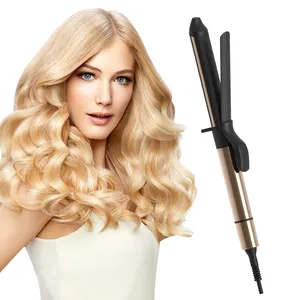 Großhandel Beliebte rotierende Art Haar Locken wickler beheizte Rollen Titan Professional rotierende Locken wickler