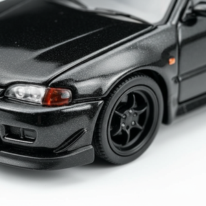 POPRACE Modèle de voiture miniature en alliage moulé sous pression à l'échelle 1:64, finition chrome foncé, collection RX7 Civic <span class=keywords><strong>GTR</strong></span> <span class=keywords><strong>GT500</strong></span> EG6 - Product Image 3