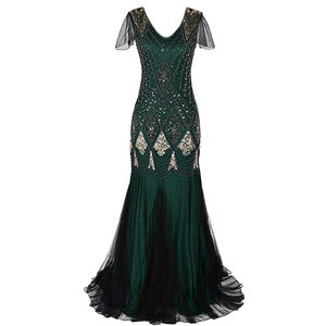 European and American vintage sequin <b>dress</b> for banquets and parties, <b>plus</b>-<b>size</b> long <b>evening</b> <b>dress</b>, foreign trade women's <b>dress</b> - Product Image 6