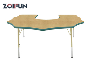 Juego <span class=keywords><strong>de</strong></span> <span class=keywords><strong>Muebles</strong></span> Infantiles <span class=keywords><strong>de</strong></span> Madera con Altura Ajustable, Sillas Redondas Clásicas para Actividades, Estudio y Reuniones, Juego <span class=keywords><strong>de</strong></span> Mesa - Product Image 2