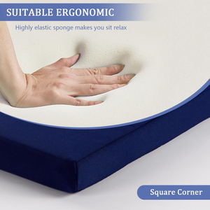 وسادة مقعد إسفنجية عالية المرونة مع أربطة ثابتة قابلة للإزالة والغسل 100% بوليستر لكرسي المكتب والديكور المنزلي للاستخدام الداخلي/الخارجي - Product Image 4