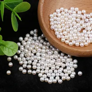 Perles rondes d'eau douce de couleur blanche naturelle de 1.5-4mm pour la fabrication de bijoux
