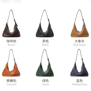 Sacs à main de luxe pour femmes, style hobo, marque de luxe légère, tendance rétro classique, cuir haut de gamme, nouveau modèle sous le bras - Product Image 3