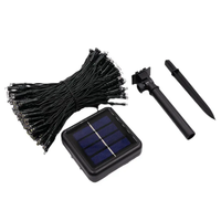Guirlande lumineuse LED solaire pour Noël, décoration extérieure pour jardin, rue, arbre, mariage, fête, blanc chaud, rouge, bleu