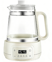 Pot électrique multifonctionnel de 1,5 L pour infuser du thé avec contrôle de température constant - Pot de conservation de la santé en verre