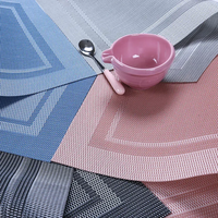 Napperons de table tissés résistants à la chaleur pour l'extérieur, napperons de salle à manger, tapis de cuisine et sous-plats en plastique 70% PVC et 30% polyester CLASSIQUE 1mm