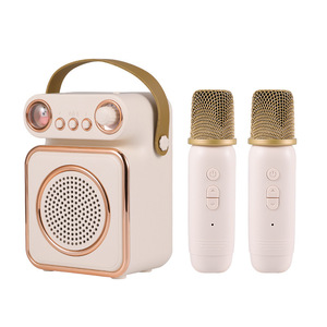 <b>Singing</b> Karaoke Audio <b>Microphone</b> All In One Wireless Speaker Retro Style Home Use Children Smart Speaker - Product Image 2