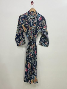 Kimono Largo de Algodón, Talla Única, Holgado y Cómodo para Cualquier Talla, Aproximadamente 50 Pulgadas, Proveedor de la India - Product Image 5