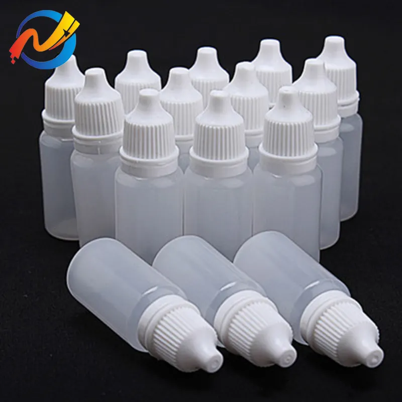 LDPE likit damlalık şişesi 5ml 10ml 15ml 20ml 30ml 50ml 60ml 80ml 100ML plastik sıkılabilir sıvı damlalık şişeler