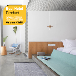 Muebles de dormitorio para resort tropical, suite de cama artística de madera maciza, diseño personalizado para interior de villa de hotel costero de cinco estrellas - Product Image 1
