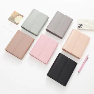 Hongbo New Best Selling Soft Leather A7 Gold Ring Budget Binder Clutches For Women As Document / Passport Holder / Card Wallet