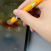 Stylo à bille 2-en-1 avec logo personnalisé et écran en métal pour stylet, largeur d'écriture de 1.0mm, cadeau promotionnel publicitaire direct d'usine