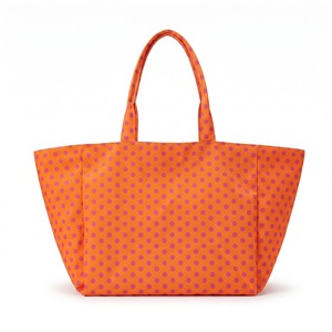 Nuova Borsa Tote in Tela a Pois, Grande Capacità, Borsa a Tracolla Singola, Colori Abbinati, Marrone Scuro, Versatile per Scuola o Uso Quotidiano - Product Image 2