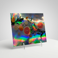 Autocollant de matériau imprimable graphique à jet d'encre éco-solvant Laser arc-en-ciel vinyle d'impression holographique auto-adhésif