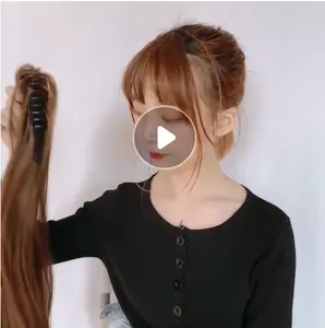 女孩的假发女人的头发配件假发假发马尾长小直发梨花马尾夹子50厘米35厘米