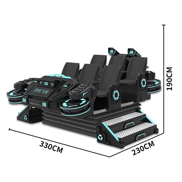 VR Cosmic Vehicle Simulator with 360 Motion & Dynamic Chairs Fiberglass Attraction for Indoor Amusement Parks and Arcades
